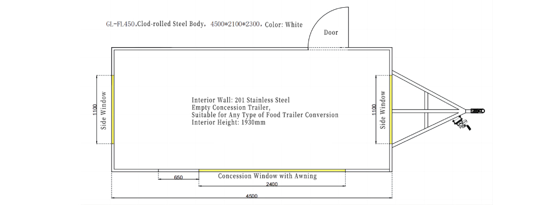 mobile bubble tea trailer floor plan